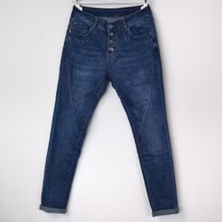 Jeans med Knappar BLÅ - 3D Denim