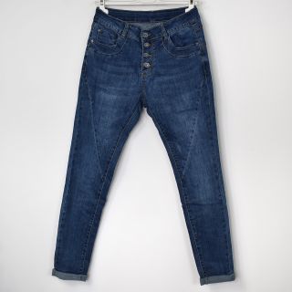 Jeans med Knappar BLÅ - 3D Denim