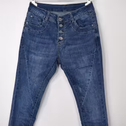 Jeans med Knappar BLÅ - 3D Denim