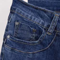 Jeans med Knappar BLÅ - 3D Denim