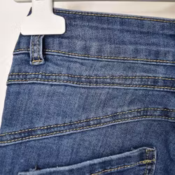 Jeans med Knappar BLÅ - 3D Denim
