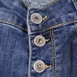 Jeans med Knappar BLÅ - 3D Denim
