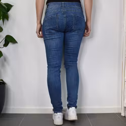 Jeans med Knappar BLÅ - 3D Denim