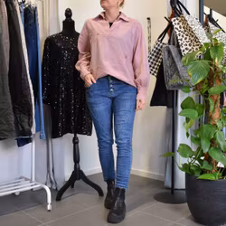 Jeans med Knappar BLÅ - 3D Denim