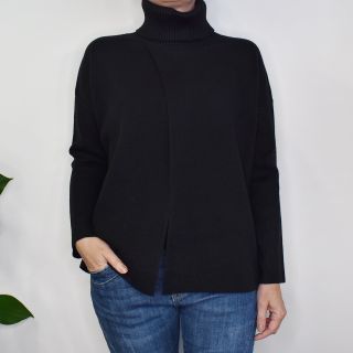 Polotröja Omlott SVART