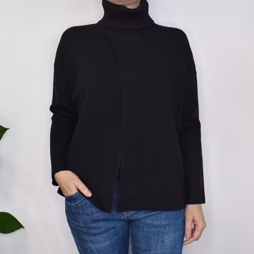 Polotröja Omlott SVART