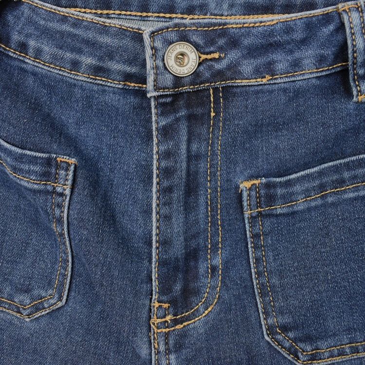 Vida Flare-Jeans Långa BLÅ - 3D Denim