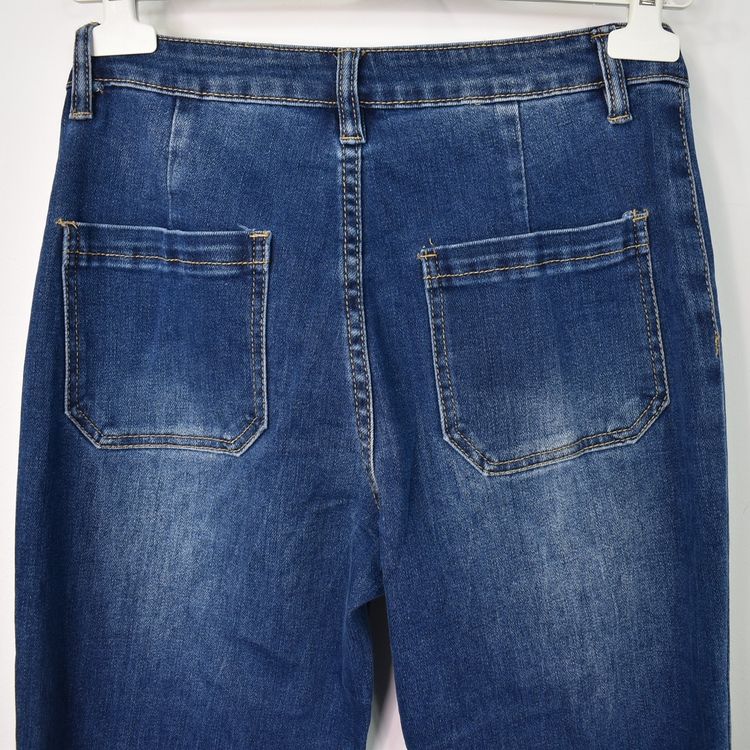 Vida Flare-Jeans Långa BLÅ - 3D Denim