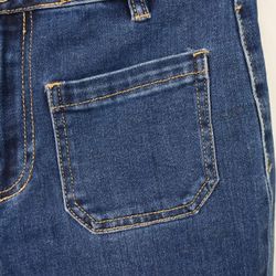 Vida Flare-Jeans Långa BLÅ - 3D Denim