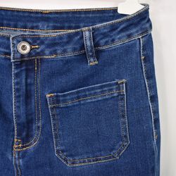 Vida Flare-Jeans Långa BLÅ - 3D Denim