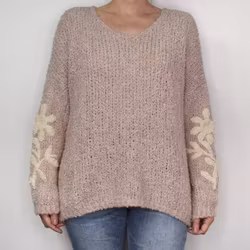 Stickad tröja Iria OLD PINK - Marta du Chateau