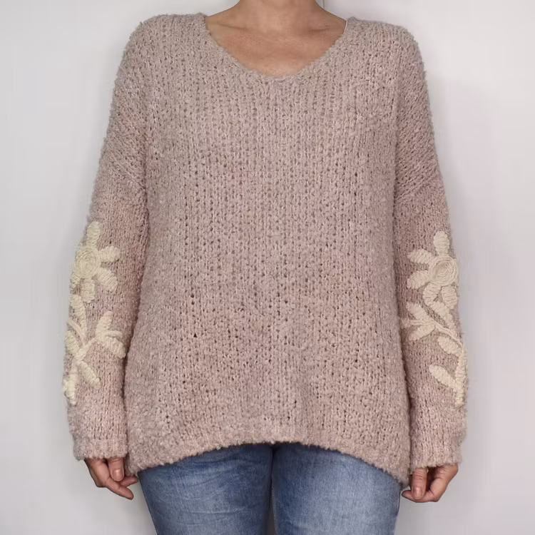 Stickad tröja Iria OLD PINK - Marta du Chateau