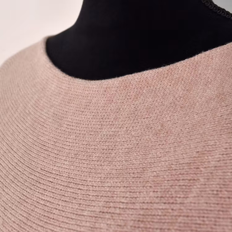 Finstickad tröja Volangärm ROSA