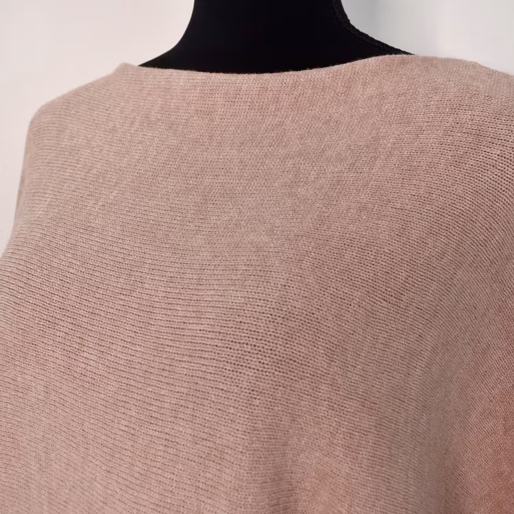 Finstickad tröja Volangärm ROSA
