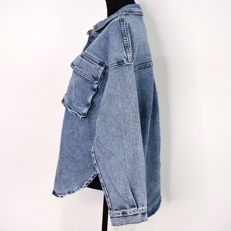 Skjortjacka Denim LJUS BLÅ - 3D Denim