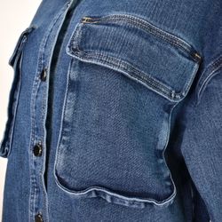 Skjortjacka Denim BLÅ - 3D Denim