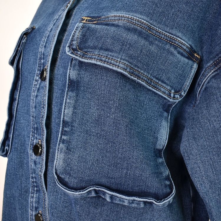 Skjortjacka Denim BLÅ - 3D Denim