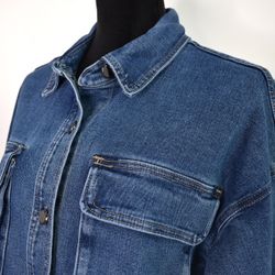 Skjortjacka Denim BLÅ - 3D Denim