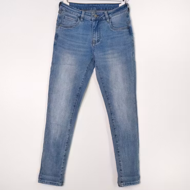 Jeans med Gylf LJUS BLÅ - 3D Denim