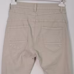Jeans med Knappar BEIGE CHIARO - 3D Denim