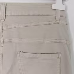 Jeans med Knappar BEIGE CHIARO - 3D Denim