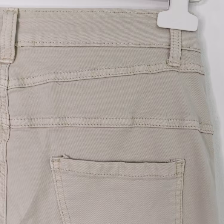 Jeans med Knappar BEIGE CHIARO - 3D Denim
