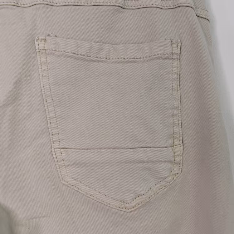 Jeans med Knappar BEIGE CHIARO - 3D Denim