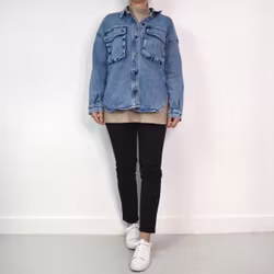 Skjortjacka Denim LJUS BLÅ - 3D Denim