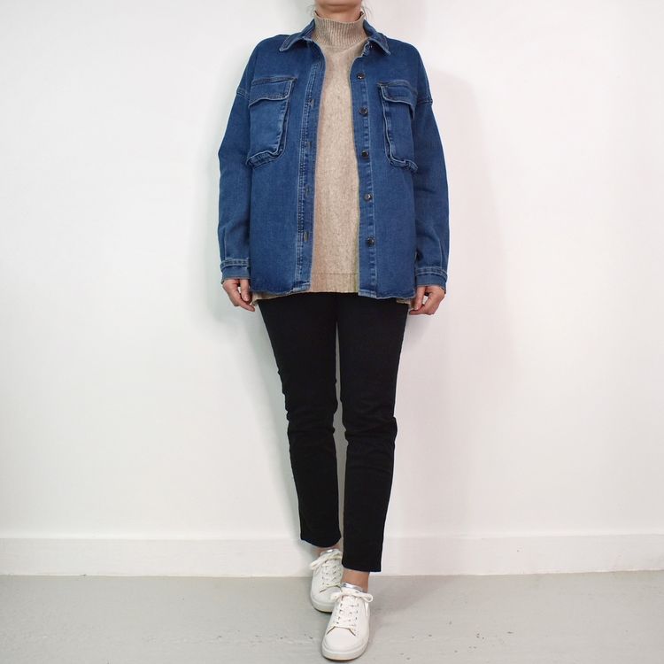 Skjortjacka Denim BLÅ - 3D Denim
