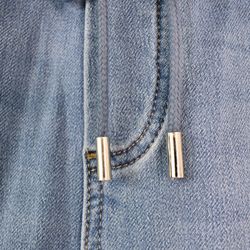 Jeans Jogger med Resårmidja och Knytband LJUS BLÅ - 3D Denim