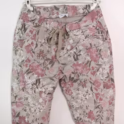 Stretchig Byxa Signe Blommig ROSA - Mix By Heart