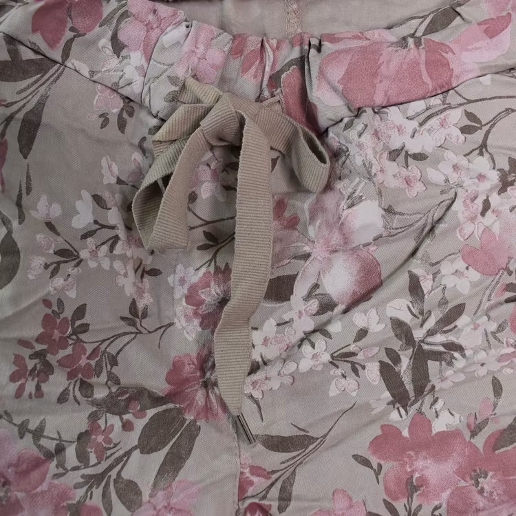 Stretchig Byxa Signe Blommig ROSA - Mix By Heart