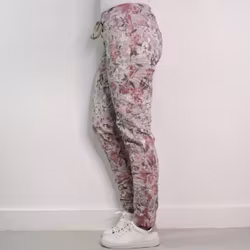 Stretchig Byxa Signe Blommig ROSA - Mix By Heart