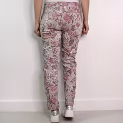 Stretchig Byxa Signe Blommig ROSA - Mix By Heart