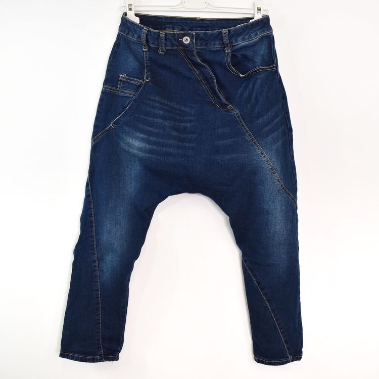SECOND HAND Baggy Jeans MÖRK BLÅ Storlek S