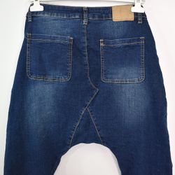 SECOND HAND Baggy Jeans MÖRK BLÅ Storlek S