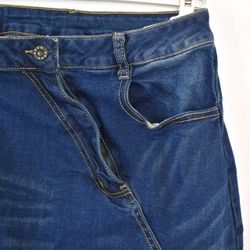 SECOND HAND Baggy Jeans MÖRK BLÅ Storlek S