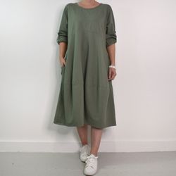 Sweatshirtklänning MILITARY