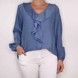 Blus Ribecka JEANSBLÅ - Mix By Heart