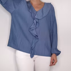 Blus Ribecka JEANSBLÅ - Mix By Heart
