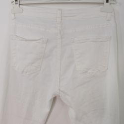 Stretchjeans Shortcut med fransar PANNA - 3D Denim