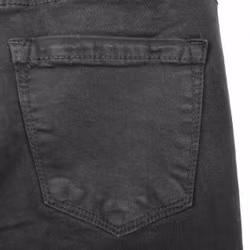 Stretchjeans Shortcut med fransar SVART - 3D Denim