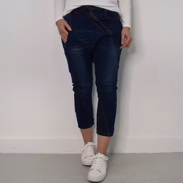 SECOND HAND Baggy Jeans MÖRK BLÅ Storlek S