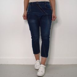 SECOND HAND Baggy Jeans MÖRK BLÅ Storlek S