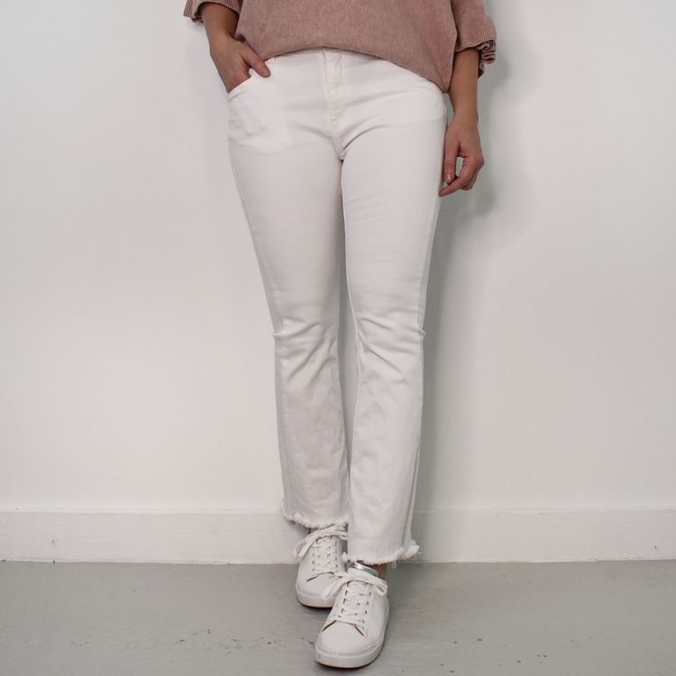 Stretchjeans Shortcut med fransar PANNA - 3D Denim