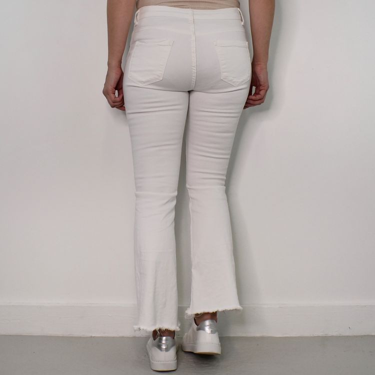 Stretchjeans Shortcut med fransar PANNA - 3D Denim