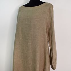 Linneklänning TAUPE