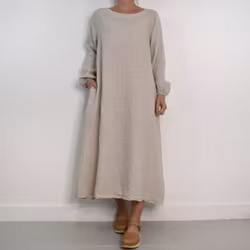 Linneklänning BEIGE