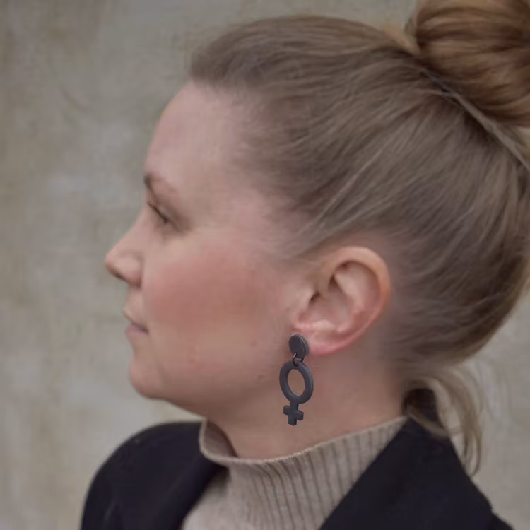 Örhänge Venus SVART - SoMaBelle Design