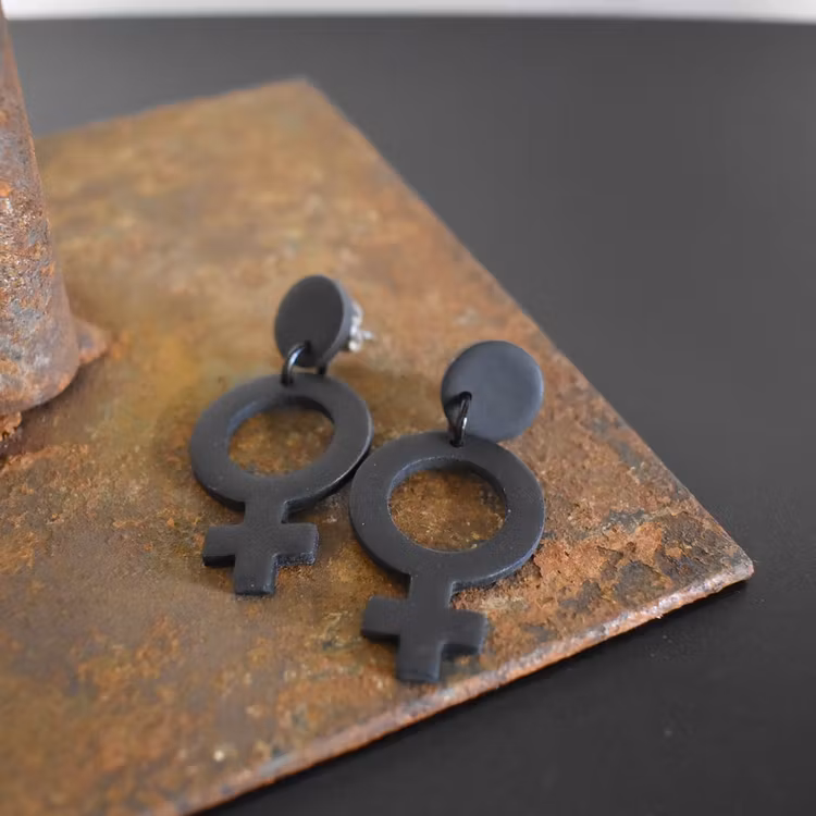 Örhänge Venus SVART - SoMaBelle Design